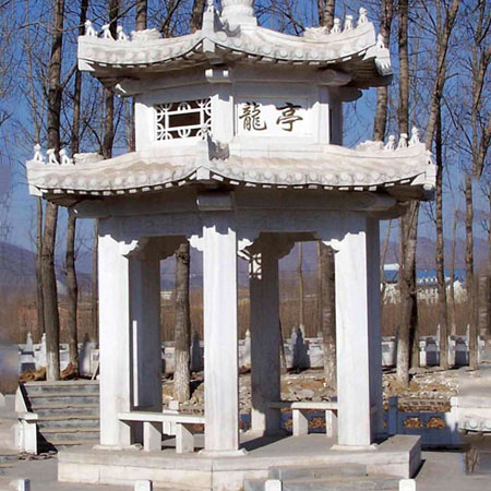 漢白玉石亭